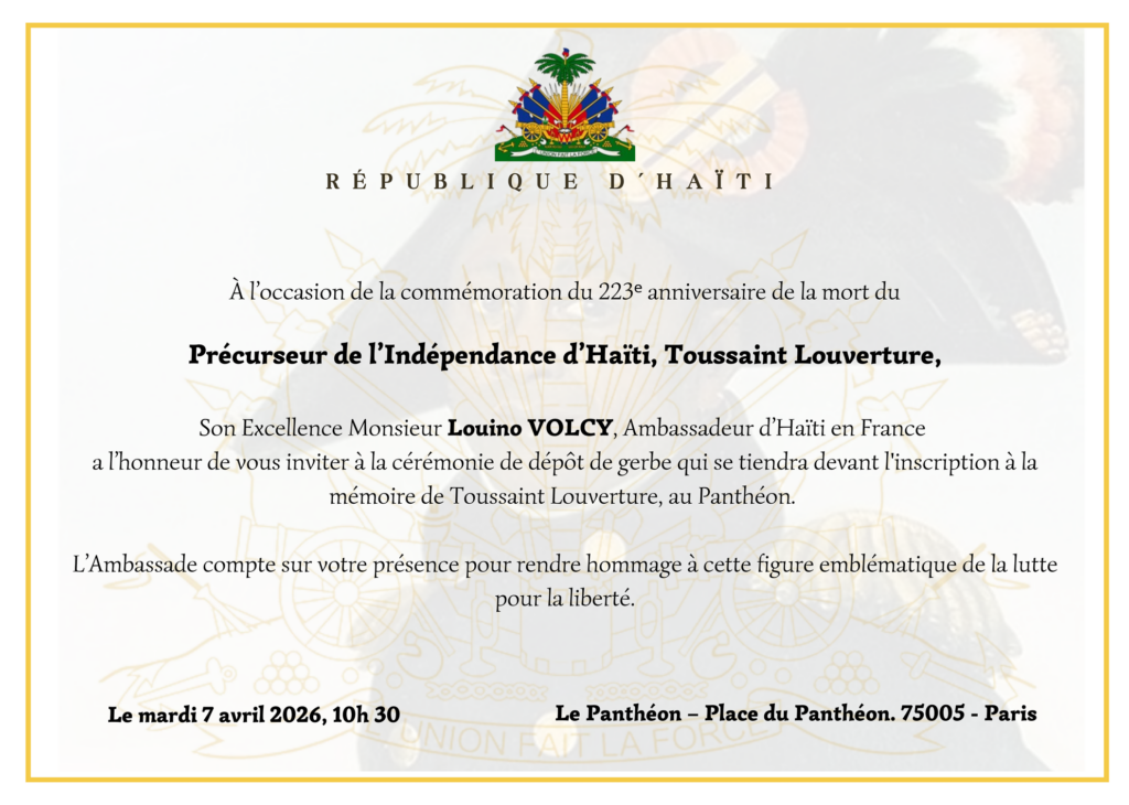 Panthéon – Hommage à Toussaint Louverture (7 avril 2026)